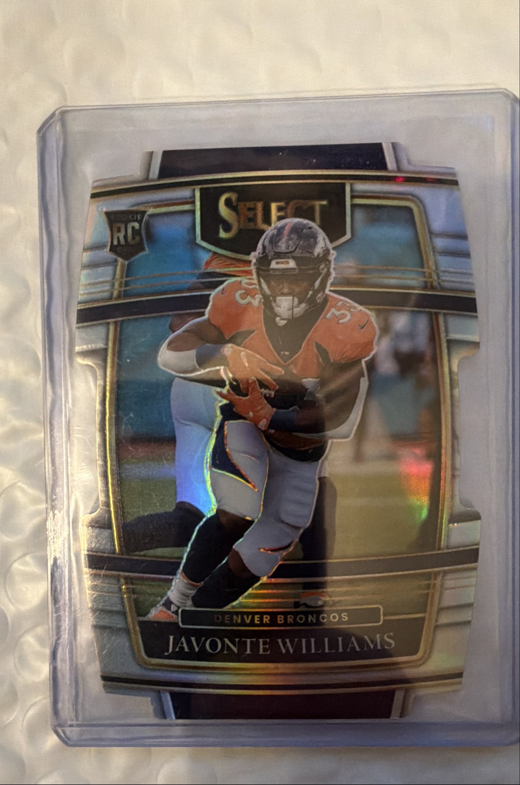 2021 Panini Select - Concourse Javonte Williams #57 Silver Prizm Die-Cut (RC)