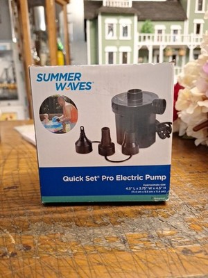 Summer Waves Quick Set Pro Electric Pump With 3-in-1 Nozzle NIB PLEASE READ