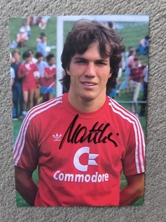 Lothar Matthäus FC Bayern München SATZ Autogrammkarte 1984/85 !! TOP !