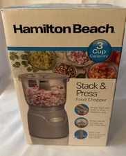 Hamilton Beach Gray Chopper Stack & Press Food Processor 3 Cup 72740