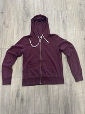 H M Basic Divided Girls Jacket W/ Hoodie Maroon Color, Long Sleeve Small