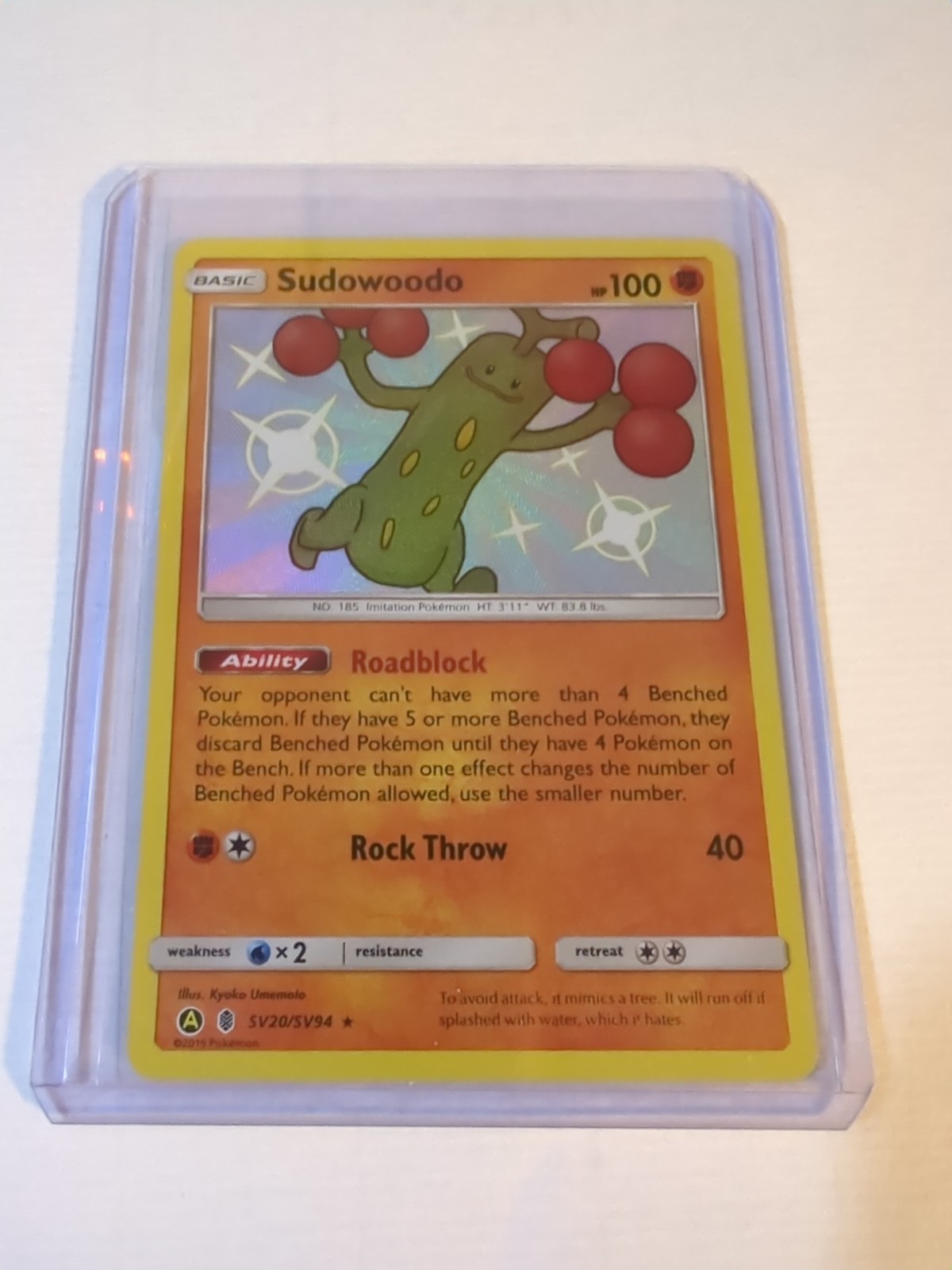 2019 Pokemon Hidden Fates - Sudowoodo #SV20