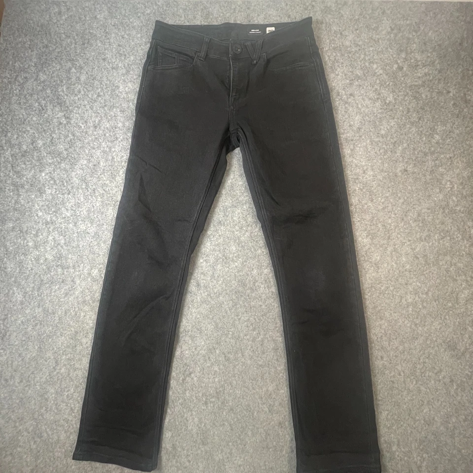 Volcom Solver Modern Straight Mens Jeans Size 30 W30 L32 Reg Black Soft Denim - Image 2 of 4