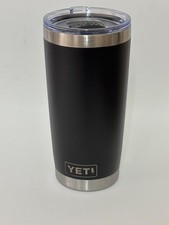 YETI 20 oz Rambler Tumbler with Plastic slider Lid, COLOR BLACK,DEFECTIVE, X5