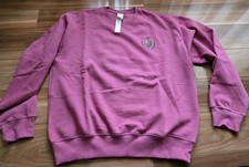 NWT Victoria's Secret PINK Campus Ivy Fleece Crewneck Sweatshirt M Dog Crew Pink