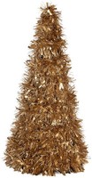 Clayre & Eef 66624 Dekoration Weihnachtsbaum Goldfarbig 21X48 Cm