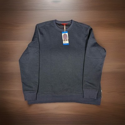 Gerry Men's Long Sleeve Textured Crew Neck Pullover Navy Blue Size Large