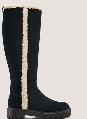 Stuart Weitzman Women's Myla Boot Black Suede - NEW Womens size 6