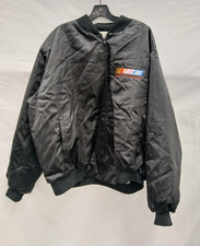 Vintage 90s NASCAR Satin Bomber Jacket XXL Taylor Made in USA Embroidered Racing
