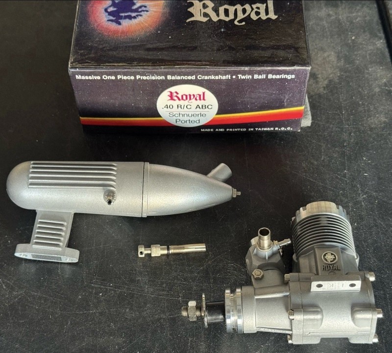 Royal Engine -Royal  40 RC ABC Schnuerle Ported motor-New Open Box