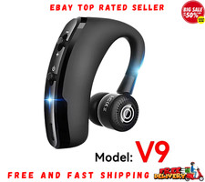 Bluetooth 5.0 Earpiece Wireless Headset Noise Cancelling Driving Trucker Earbuds
