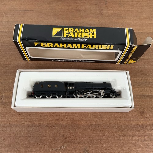 Graham Farish Spur N schwarz 1091 Class 8F LMS 8177 Dampflok | Condition: Used
