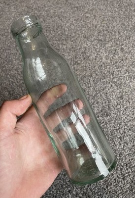Vintage alte aquagrüne Mineralwasser Soda Blase Glasflasche viktorianische Vase