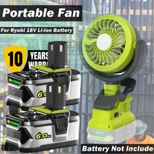 For RYOBI ONE 18V Camping Fan Cordless Hybrid Tool Fan P108 P106  Battery