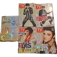 Lot of 5 Vintage Special Hologram Covers Elvis Presely TV Guide Collecters Editi