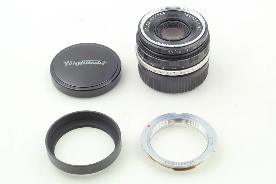 HOOD [Top ESTADO PERFEITO] Voigtlander COLOR-SKOPAR 35mm f2.5 MC P Tipo Lente Montagem M JAPÃO - Imagem 2 de 4
