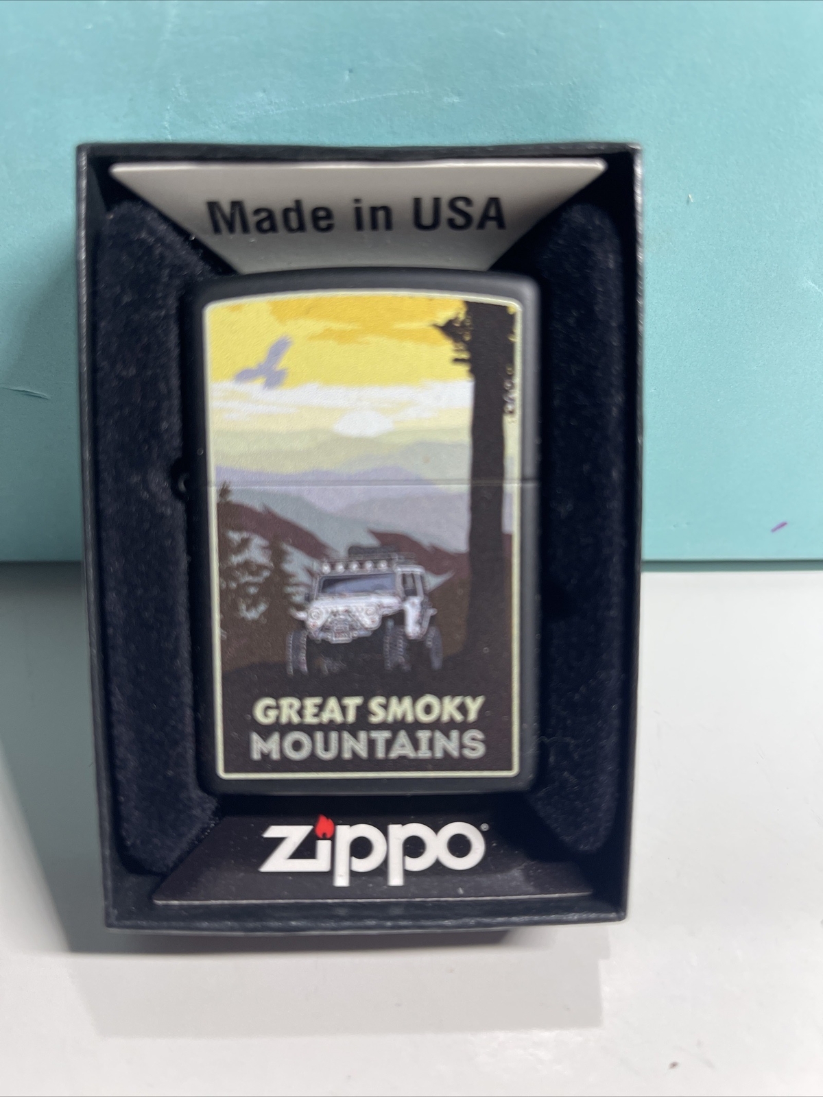 GREAT SMOKY MOUNTAINS ZIPPO CUSTOM JEEP ZIPPO LIGHTER UNFIRED IN BOX eBay
