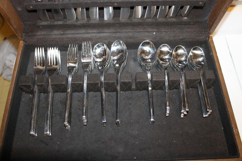 Modernist WMF Cromargan Germany Stainless Flatware Mid Century Vintage 91 pc Lot - Picture 6 of 8