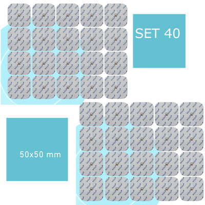 Elektroden Compex Sp 4.0 Fit Sport kompatibel-TENS EMS Pads Druckknopf-40* 5x5cm