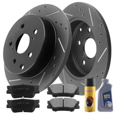 Rear Disc Brake Rotors Pads Brake Fluid For Toyota Rav4 Hs250H SE LE Hybrid B19A