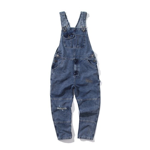 Mens Retro Bib Pocket Jeans Overalls Jumpsuits Streetwear Suspender Cargo Pants - Bild 30 von 32