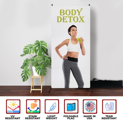 Salon Promotion Sign Adjustable X Banner Stand | X Frame Stand with Cover - Picture 23 of 54