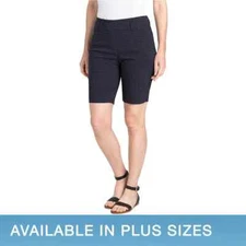 Hilary Radley Women's Pull-On Stretch Bermuda Shorts XS-3X Comfort Fit 9"