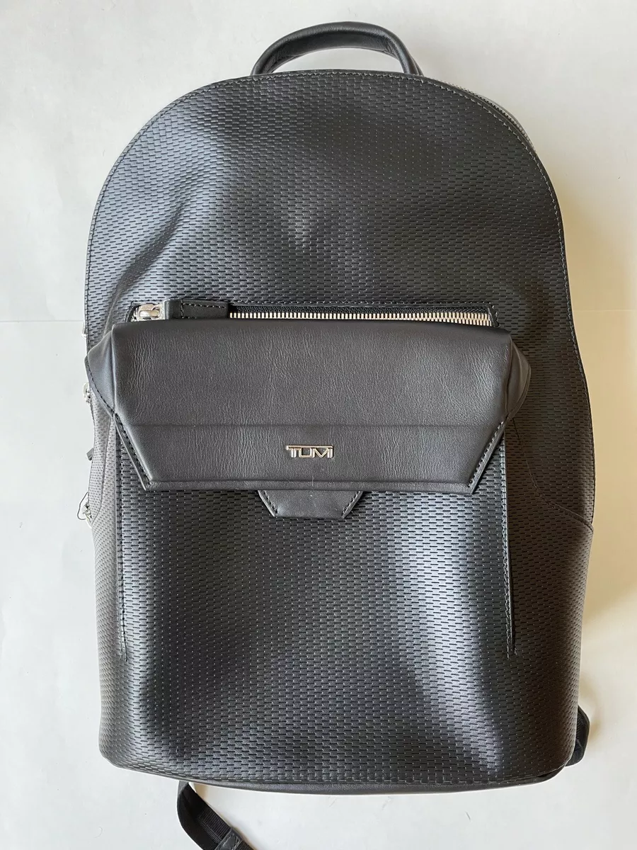 TUMI Ashton Black Perforated Leather MARLOW Backpack Retail $1150