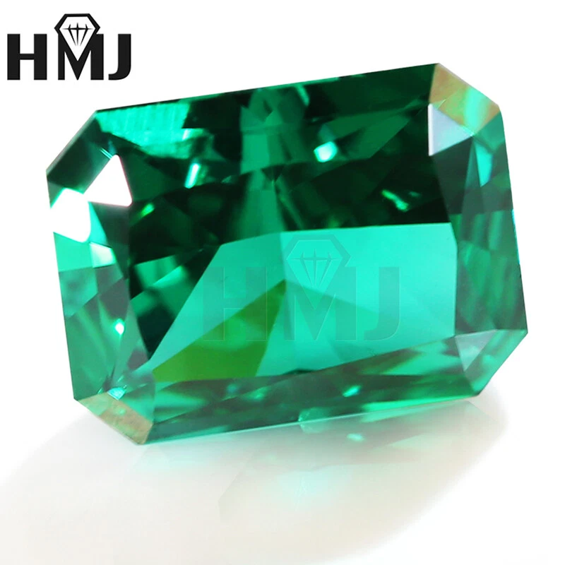Esmeralda Radiante Alta Calidad Carbono Diamante Suelto Circonita Cúbica AAAAA CZ Piedra Foto 2 de 4