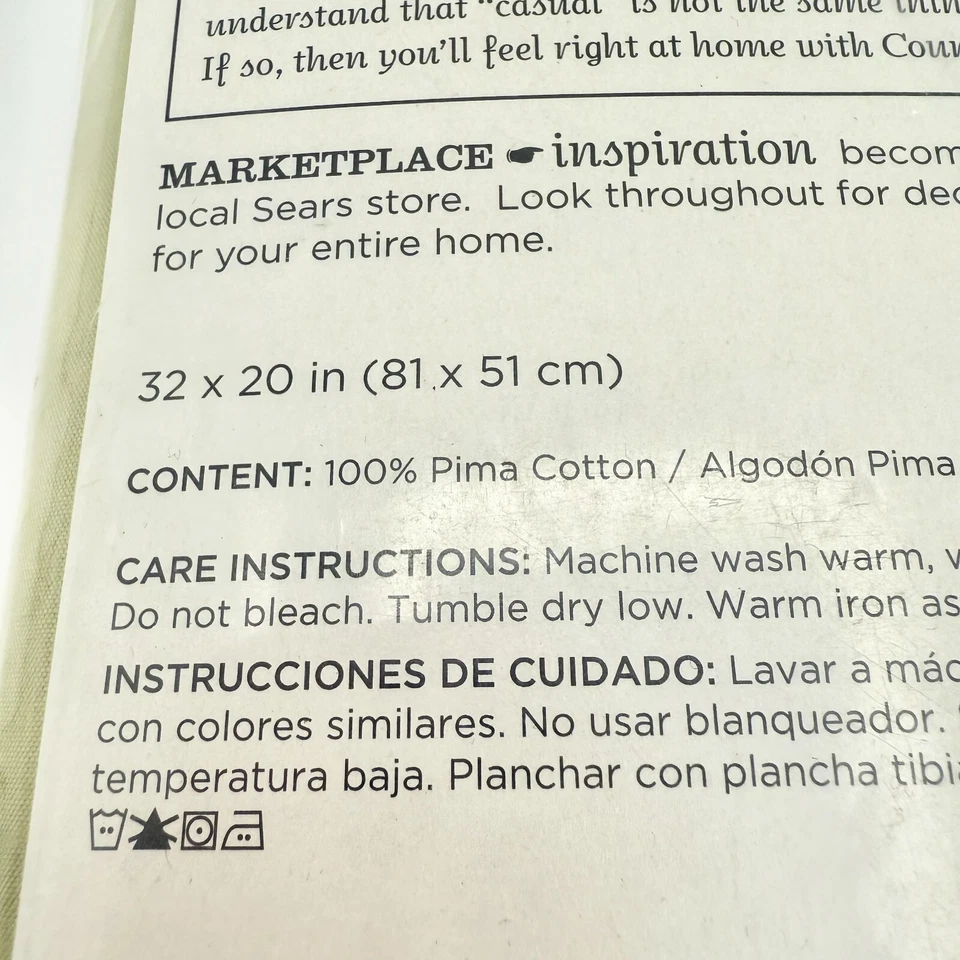 Juego de 2 fundas de almohada vintage Country Living verde sauce llorón 100 % algodón NUEVO Foto 3 de 4