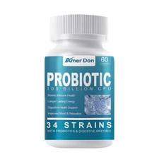 Digestive Enzymes w/ Prebiotic & Probiotics, Gas, Constipation & Bloating 1200MG