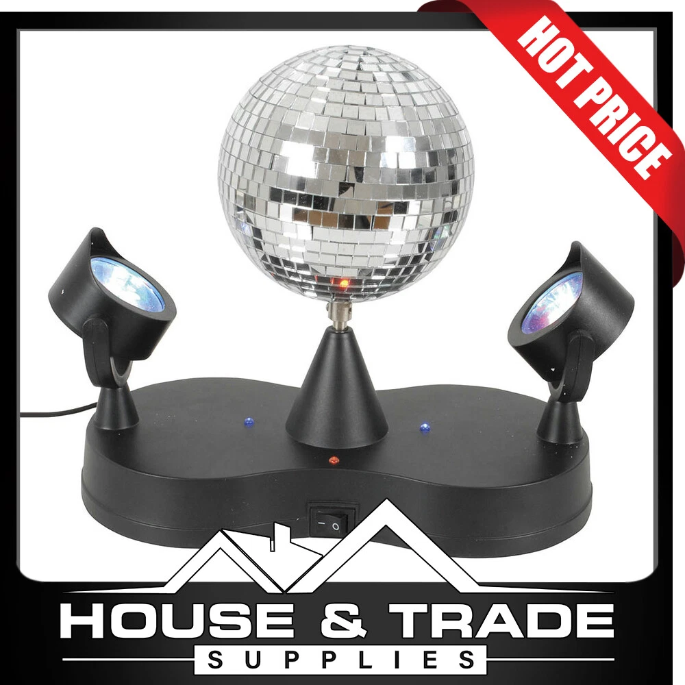 Rotating disco ball with led spotlights deals