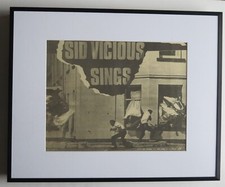 Sid Vicious sings * original 1979 ad poster framed 42 x 52 cm FREE SHIPPING