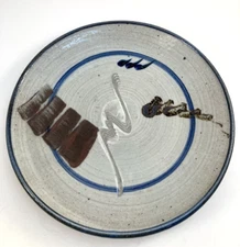 Ulmer Stoneware Studio Art Pottery Plate Signed