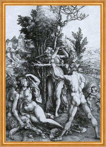 Herkules am Scheideweg Albrecht Dürer Eifersucht der große Satyr LW H A1 0332 - Afbeelding 1 van 1