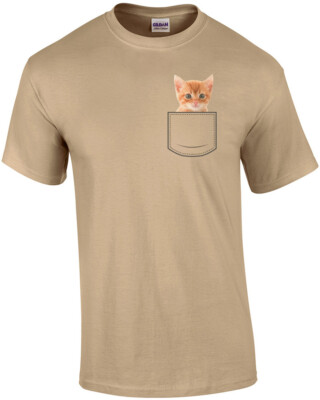 Cat in pocket - pocket pet t-shirt
