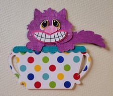 Alice in Wonderland, Cheshire Cat. Scrapbook, Card making Paper Piecing