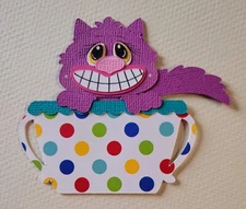 Alice in Wonderland, Cheshire Cat. Scrapbook, Card making Paper Piecing