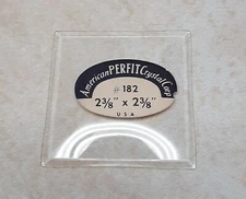 New Convex Square Beveled Glass 2 3/8" x 2 3/8" Perfit Crystal Clock Part # 182