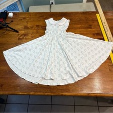 The Proper Peony white pink bunny carrot 100 Pima cotton dress size 8