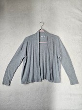 BB Dakota Steve Madden Women Sweater Large Gray Rayon Blend Long Sleeve Cardigan