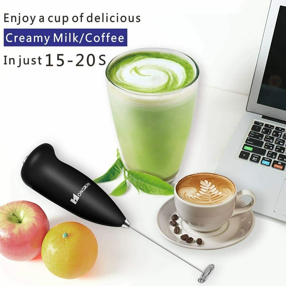 Milk Frother for Coffee, Handheld Frother Electric Whisk, Milk Foamer, Mini Mixe
