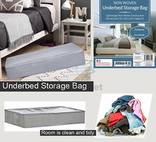 🔥Large Breathable Under Bed Wardrobe Storage Bag Clothes Duvet Zipped Tidy Home