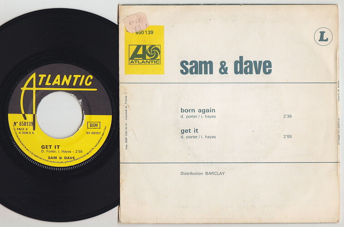 SAM And DAVE * Born Again * SOUL MOD R&B * 1969 French 45 *