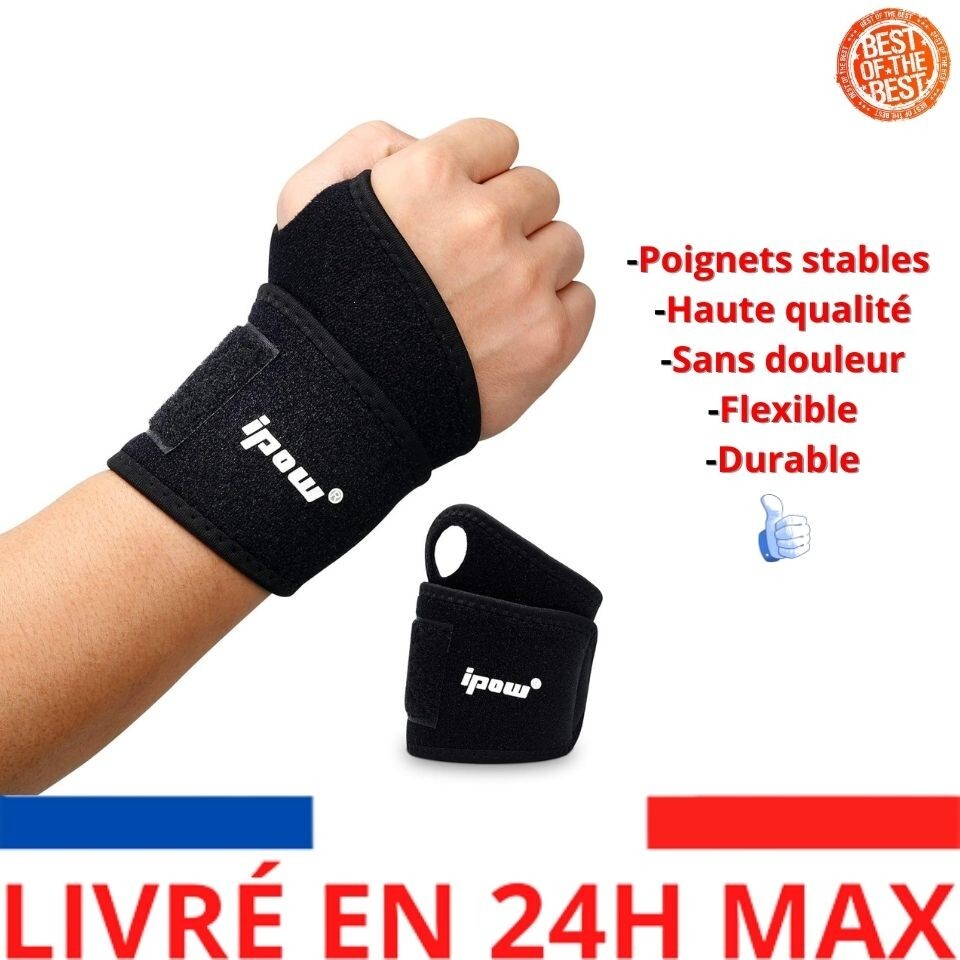 Serre-poignets IPOW 2 Pièces | Protection Poignet Sport - Soulagement Douleur Canal Carpien