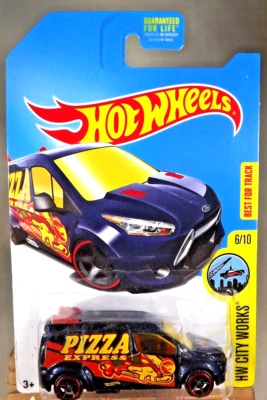 2017 Hot Wheels Treasure Hunt HW City Works 6/10 HW FORD TRANSIT CONNECT Black - Image 1 of 4