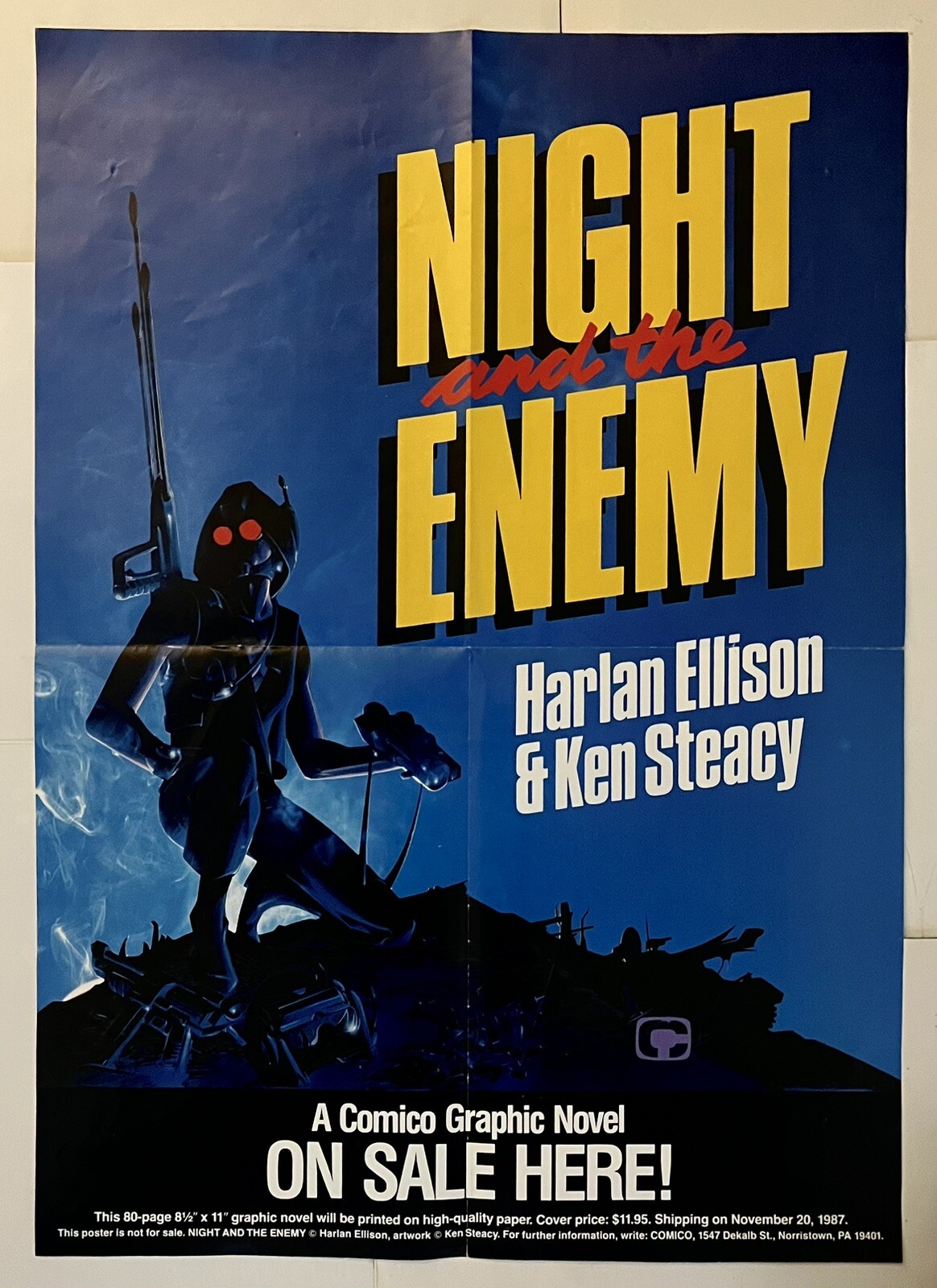 Set of 2 1987 Ken Steacy Comics Promo Posters Speed Racer Night And The ...