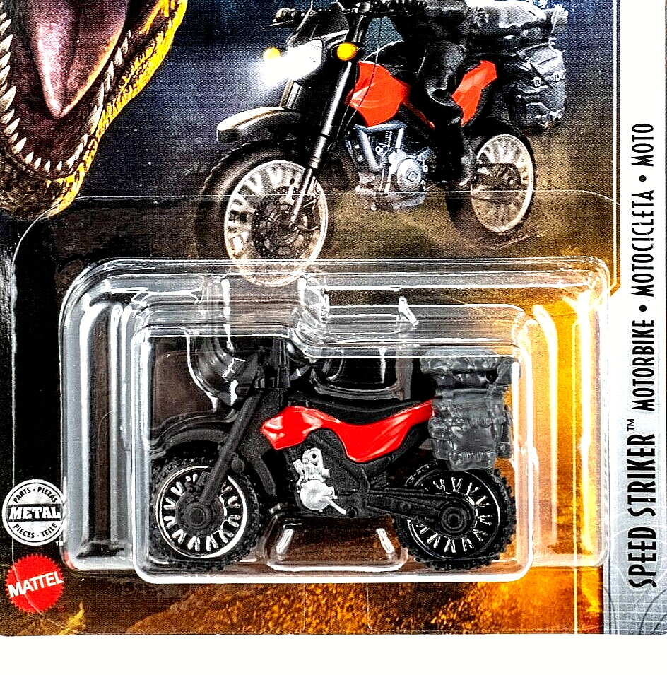 Moto Matchbox Jurassic World Dominion Speed Striker™ 2022 - Noire Et Rouge - Échelle 1:64 - Neuf