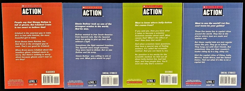 6th and Up - Scholastic ACTION - LEVEL 1  (11 books)  for STRUGGLING READERS - Image 4 of 4