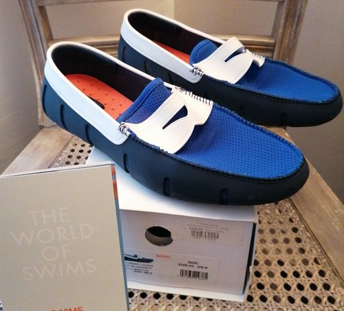 Mocassini blu/bianco da uomo swims penny scarpe taglia 43 US 9 | eBay